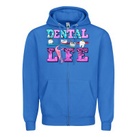 True Royal dental life with teeth Zipper Hoodie - AdoDesignShop