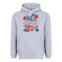 Heather Grey all american boy Heavyweight Hoodie - MaliasSmallBusiness