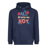 Navy all american boy Heavyweight Hoodie - MaliasSmallBusiness