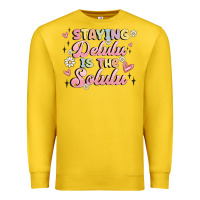 Lemon staying delulu is the solulu Premium Sweatshirt - MaliasSmallBusiness