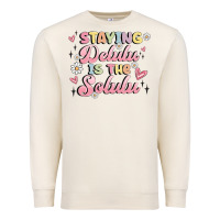 Sandshell staying delulu is the solulu Premium Sweatshirt - MaliasSmallBusiness