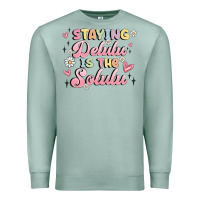 Seafoam staying delulu is the solulu Premium Sweatshirt - MaliasSmallBusiness