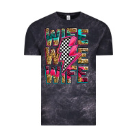Cloud Black race wife wife wife lightningbolt Vintage Tee - Zillion Design Studio