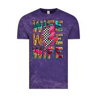 Cloud Purple race wife wife wife lightningbolt Vintage Tee - Zillion Design Studio