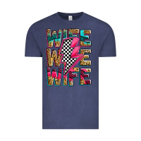 Vintage Denim race wife wife wife lightningbolt Vintage Tee - Zillion Design Studio