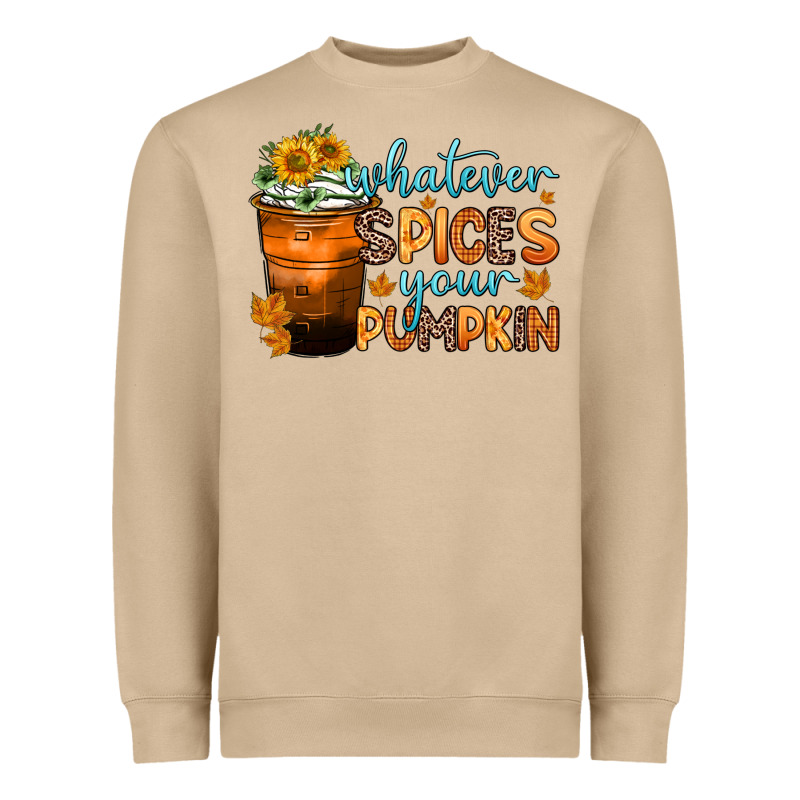 Whatever Spices Your Pumpkin Heavyweight Sweatshirt by Zillion Design Studio | Teevron