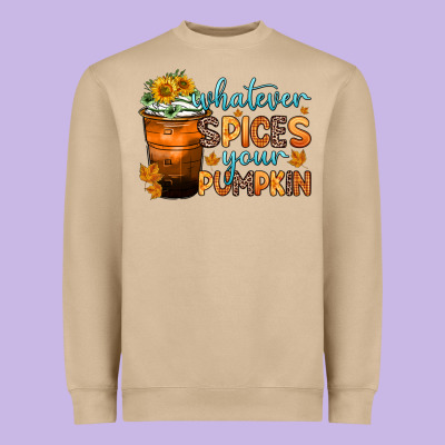 Whatever Spices Your Pumpkin Heavyweight Sweatshirt Designed By Zillion Design Studio