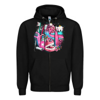 Black dental elements and cancer with cowhide and leopard Zipper Hoodie - AdoDesignShop