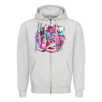 Dove Grey dental elements and cancer with cowhide and leopard Zipper Hoodie - AdoDesignShop