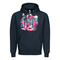 Navy dental elements and cancer with cowhide and leopard Zipper Hoodie - AdoDesignShop