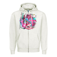 Oatmeal Heather dental elements and cancer with cowhide and leopard Zipper Hoodie - AdoDesignShop