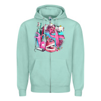 Seafoam dental elements and cancer with cowhide and leopard Zipper Hoodie - AdoDesignShop