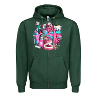 Sports Green dental elements and cancer with cowhide and leopard Zipper Hoodie - AdoDesignShop