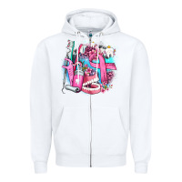 White dental elements and cancer with cowhide and leopard Zipper Hoodie - AdoDesignShop
