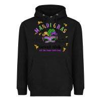 Black mardi gras social club Heavyweight Hoodie - MaliasSmallBusiness