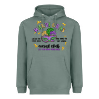 Sage mardi gras social club Heavyweight Hoodie - MaliasSmallBusiness