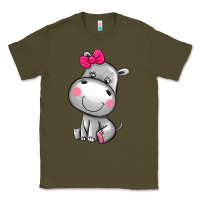 Army Green cute hippopotamus Classic Tee - AdoDesignShop