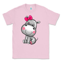 Bubblegum Pink cute hippopotamus Classic Tee - AdoDesignShop