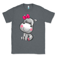Charcoal Heather cute hippopotamus Classic Tee - AdoDesignShop
