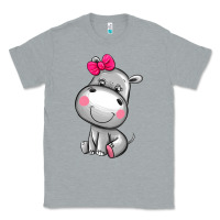 Heather Grey cute hippopotamus Classic Tee - AdoDesignShop