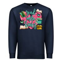 Navy read more books Premium Sweatshirt - MaliasSmallBusiness