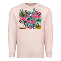 Pale Pink read more books Premium Sweatshirt - MaliasSmallBusiness