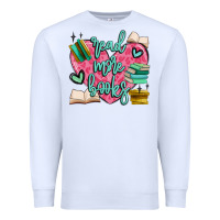 White read more books Premium Sweatshirt - MaliasSmallBusiness