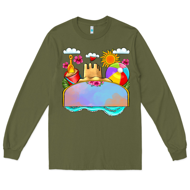 Custom Name Summer Beach Toys Long Sleeve Tee by JahusDesignShop | Teevron