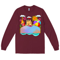 Burgundy custom name summer beach toys Long Sleeve Tee - JahusDesignShop