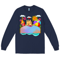 Navy custom name summer beach toys Long Sleeve Tee - JahusDesignShop