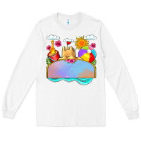White custom name summer beach toys Long Sleeve Tee - JahusDesignShop