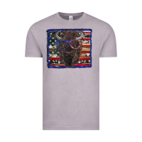 Vintage Zinc bison with american flag and glasses Vintage Tee - RanaPortraitStore