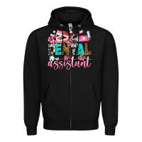 Black dental assistant Zipper Hoodie - AdoDesignShop