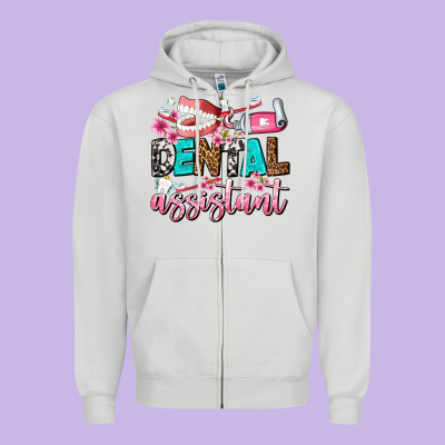 Dental Assistant Zipper Hoodie Designed By Adodesignshop