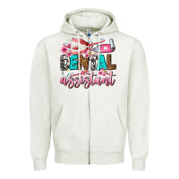 Oatmeal Heather dental assistant Zipper Hoodie - AdoDesignShop