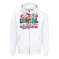 White dental assistant Zipper Hoodie - AdoDesignShop