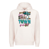 Pale Pink Just A Small Town Girl With Truck Premium Hoodie - BundleAndBundleShop