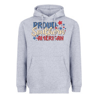Heather Grey proud southern american Heavyweight Hoodie - MaliasSmallBusiness