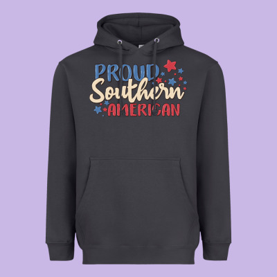 Proud Southern American Heavyweight Hoodie Designed By Maliassmallbusiness
