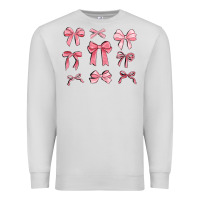 Dove Grey pink ribbons Premium Sweatshirt - MaliasSmallBusiness