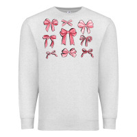 Oatmeal Heather pink ribbons Premium Sweatshirt - MaliasSmallBusiness