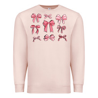 Pale Pink pink ribbons Premium Sweatshirt - MaliasSmallBusiness