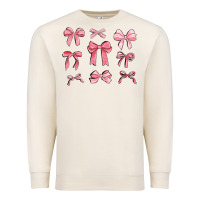 Sandshell pink ribbons Premium Sweatshirt - MaliasSmallBusiness
