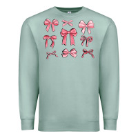 Seafoam pink ribbons Premium Sweatshirt - MaliasSmallBusiness