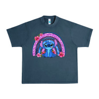 Midnight Navy stitch rainbow Urban Heavy Tee - Zillion Design Studio