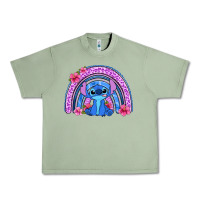 Oil Green stitch rainbow Urban Heavy Tee - Zillion Design Studio