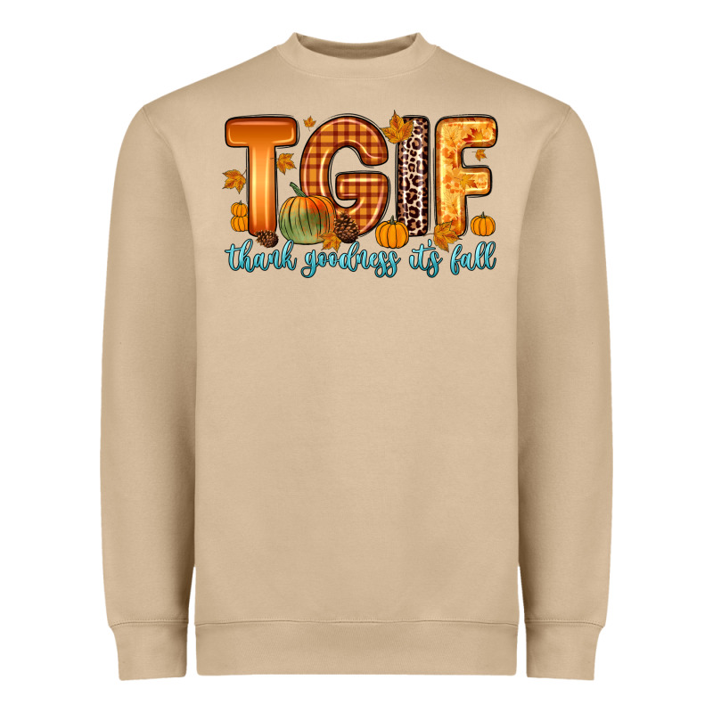 Tgif Thank Goodness It S Fall Heavyweight Sweatshirt by Zillion Design Studio | Teevron