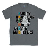 Charcoal Heather father words Classic Tee - AdoDesignShop