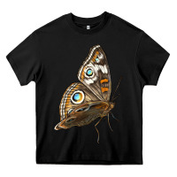 Black Flying Common Buckeye Butterfly Heavy Core Tee - LillyAllenDesigns