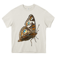 Cream Flying Common Buckeye Butterfly Heavy Core Tee - LillyAllenDesigns